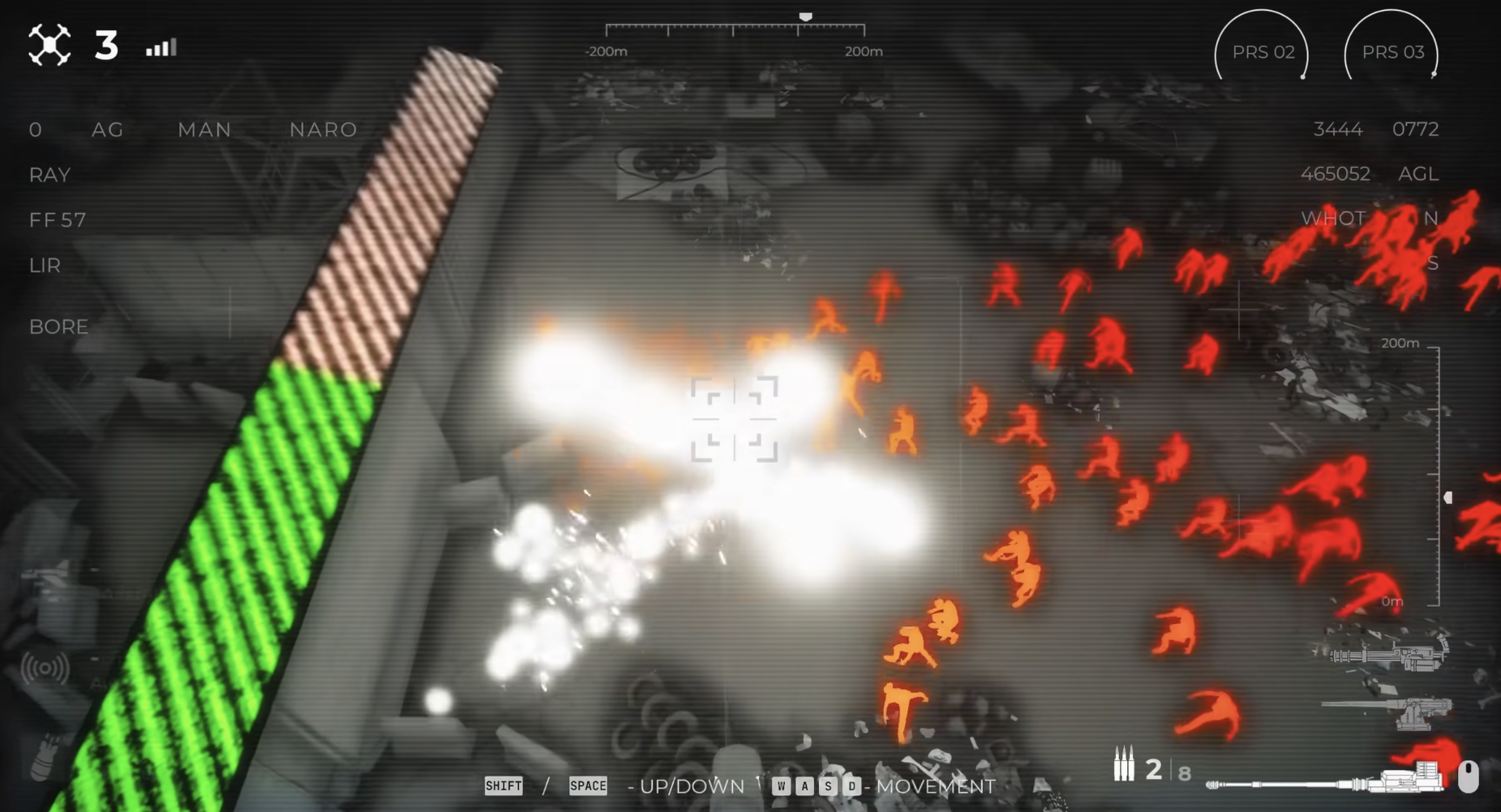 Thermal drone view calling an airstrike