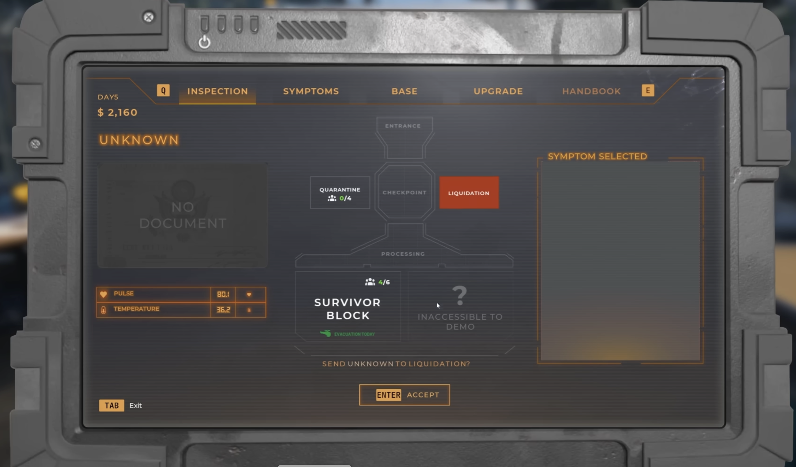 Unknown survivor decision prompt with timer pressure